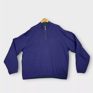 TOMMY BAHAMA Reversible Flip Coast Half Zip Pull Over Sweater Mens 3XL Purple